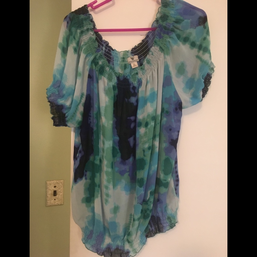 Worthington multi-colored blouse